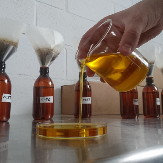 Camelina oil for horses and dogs during the extraction process