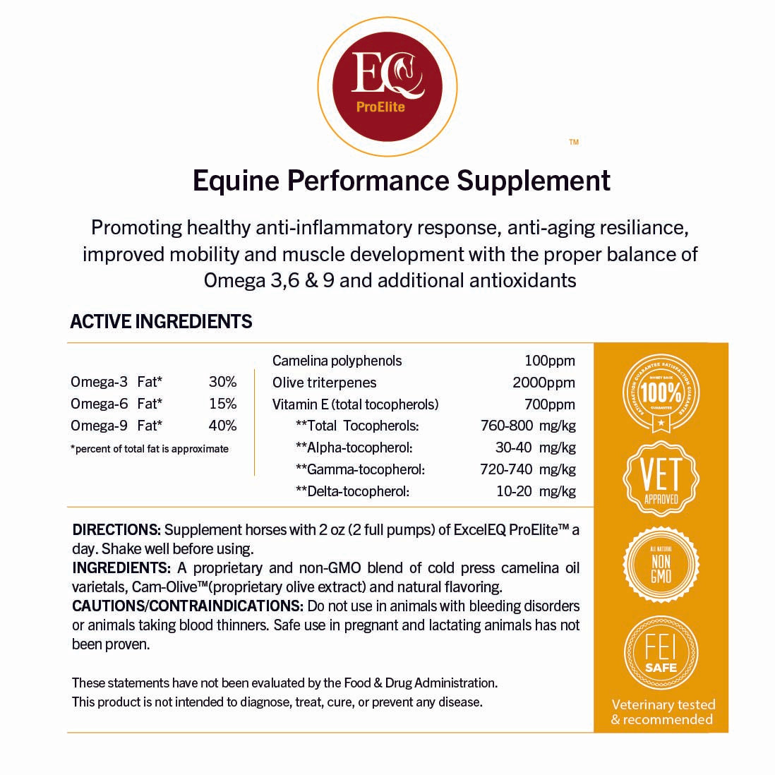ExcelEQ ProElite Product Label