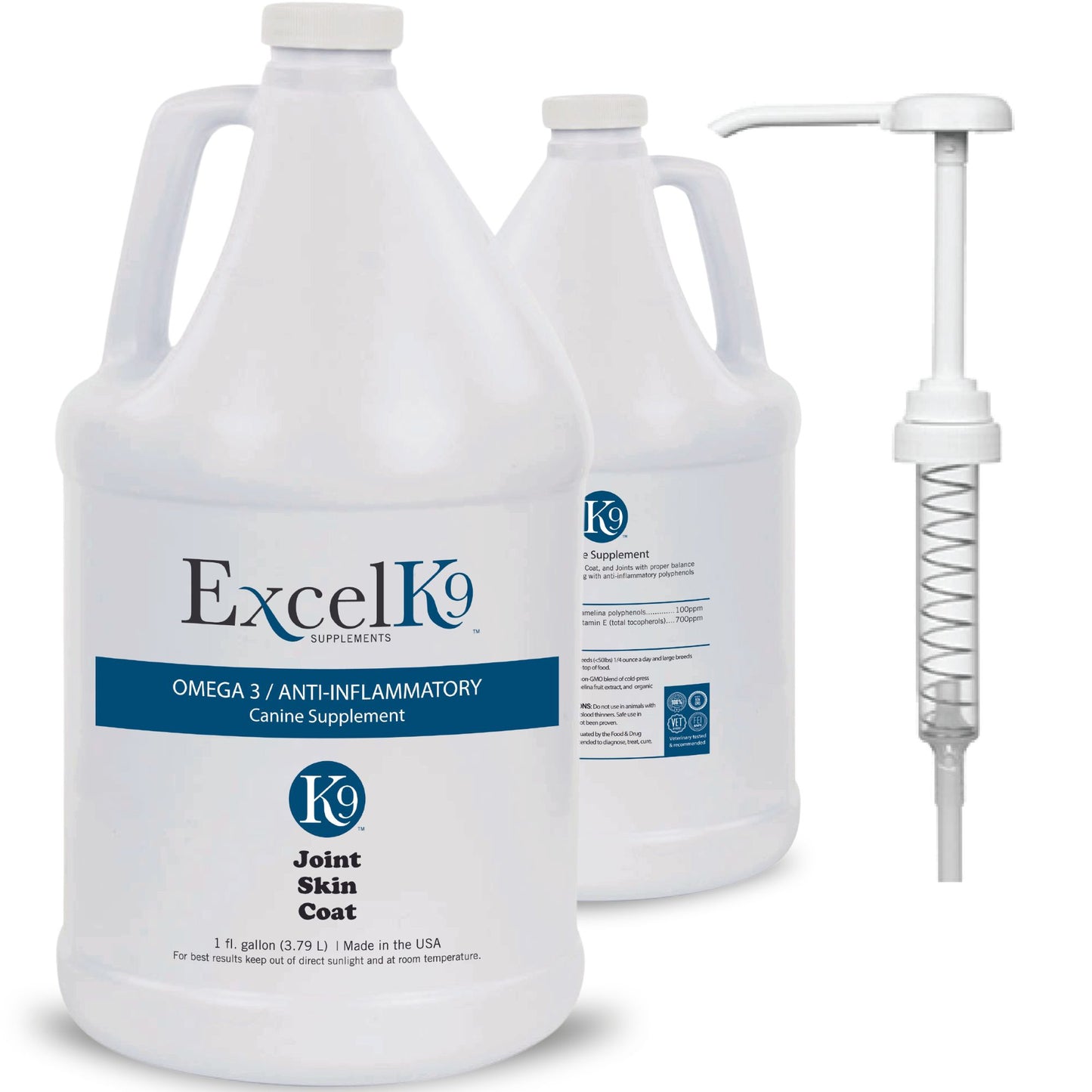 ExcelK9™ Natural Camelina Oil Joint Support Supplement Gallon