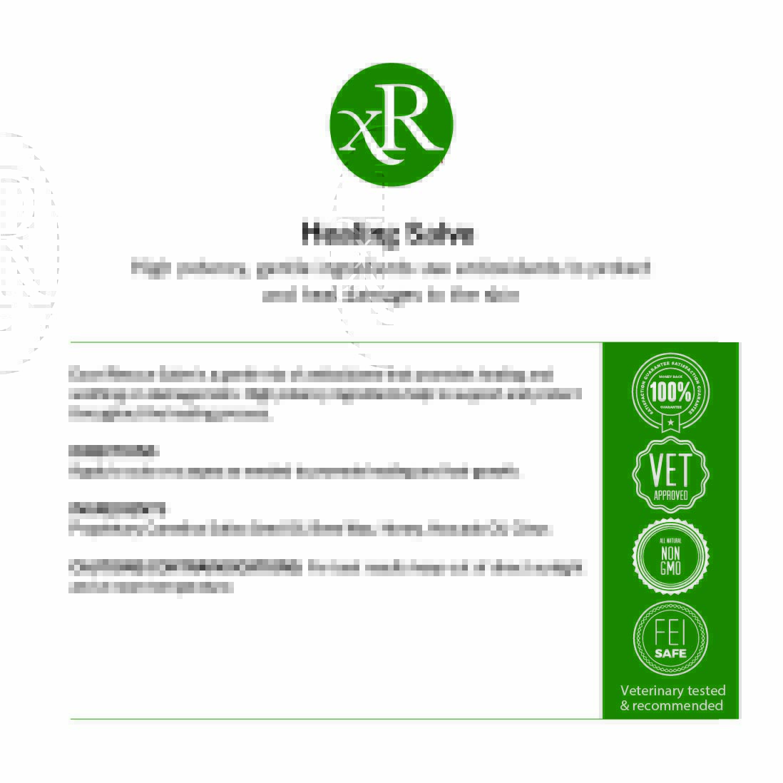 ExcelRescue Healing Wound Salve Label